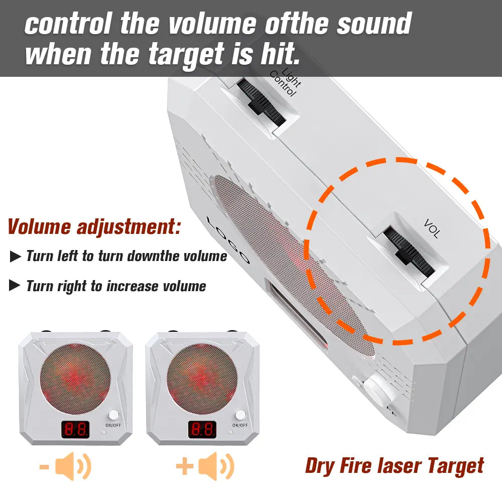 Rechargeable Laser Dry Firing Target - Portable Hunting Training Gear, 5 Difficulty Levels, Steel Plate Sound-Flash Feedback, Indoor Training Tool, Cost-Effective Gift for Male Shooters