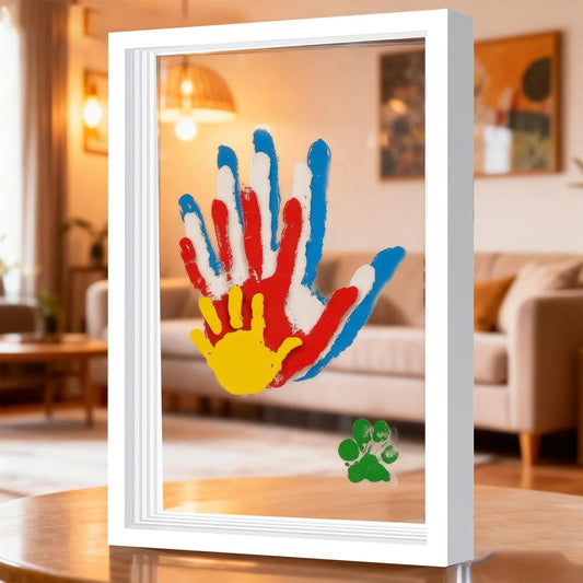 DIY Handprint Keepsake Kit for Family – Clay Imprint Craft Frame for Couple, Parent & Child – Creative Gift