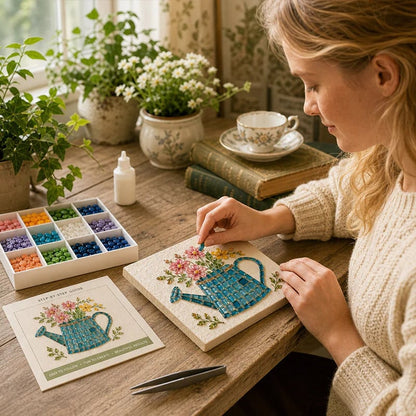 🔥 Last Day 49% OFF – 🎨Watering Can Mosaic Art Kit