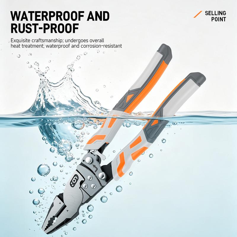 Close-up of LOZLIN pliers with metal head and anti-slip handles