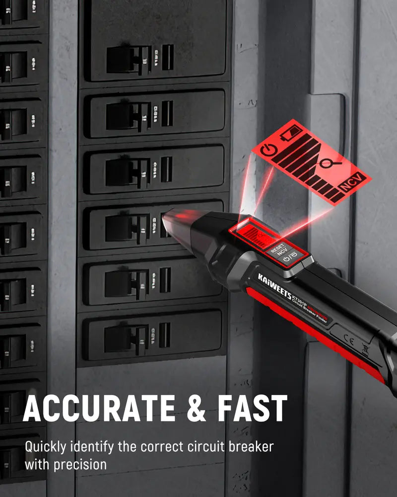 KAIWEETS AC Circuit Breaker Finder Tool with Alert LCD Display
