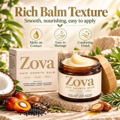 🌿✨ Nourish Your Scalp, Love the Look of Your Hair – Zova Botanical Hair Balm
