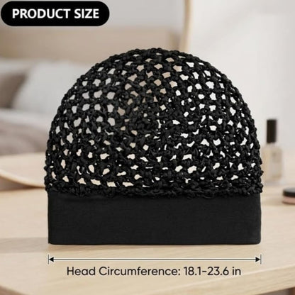 3-Pack Satin Bonnet Sleep Caps - Stretchy Wide Band Night Cap for Curly Hair