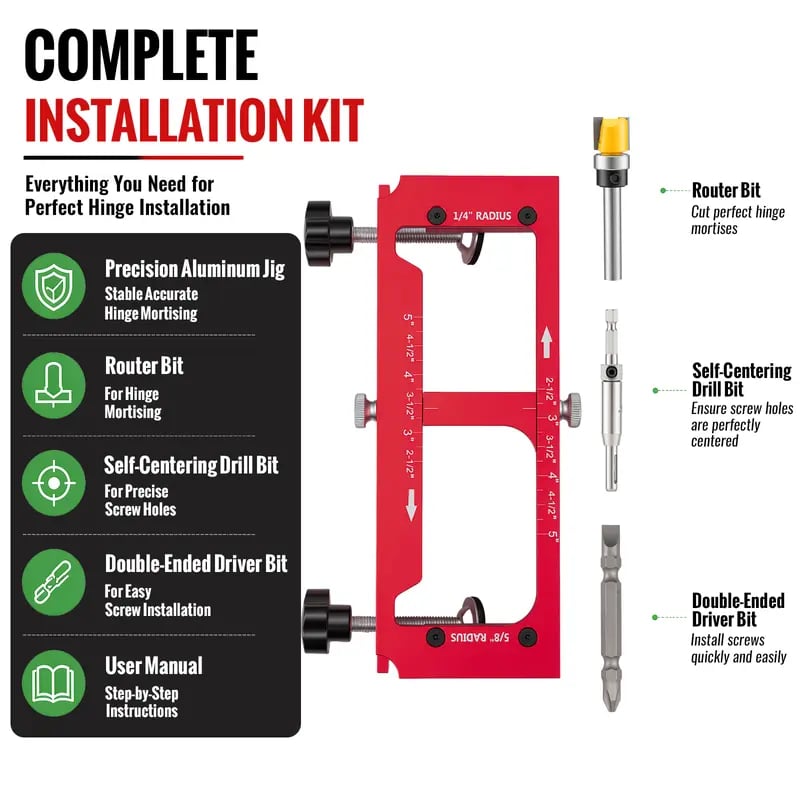 🚪 Door Hinge Cut Out Tool for Door & Cabinet Hinges
