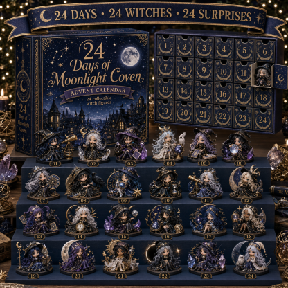 ⏰Limited Stock 49% OFF🔥 2026 The Five Covens Witch Advent Calendar – 24 Collectible Witches, 4 Magical Coven Styles