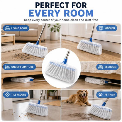 🧹 Disposable Broom Covers – Trap Dust & Hair, Toss the Mess Away🏡