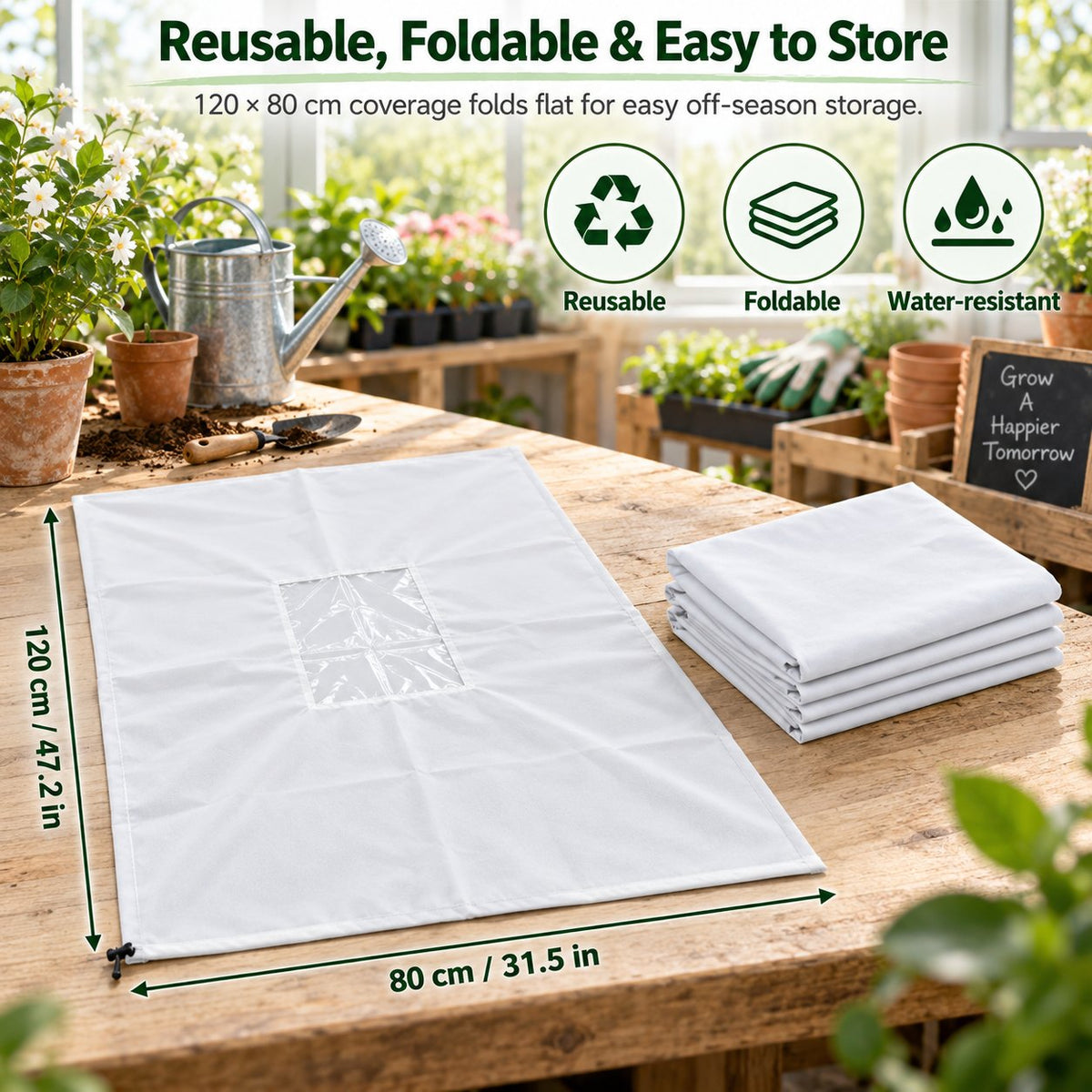 Winter Plant Frost Protection Cover for Trees, Shrubs & Potted Plants