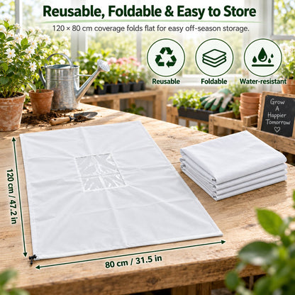 Winter Plant Frost Protection Cover for Trees, Shrubs & Potted Plants