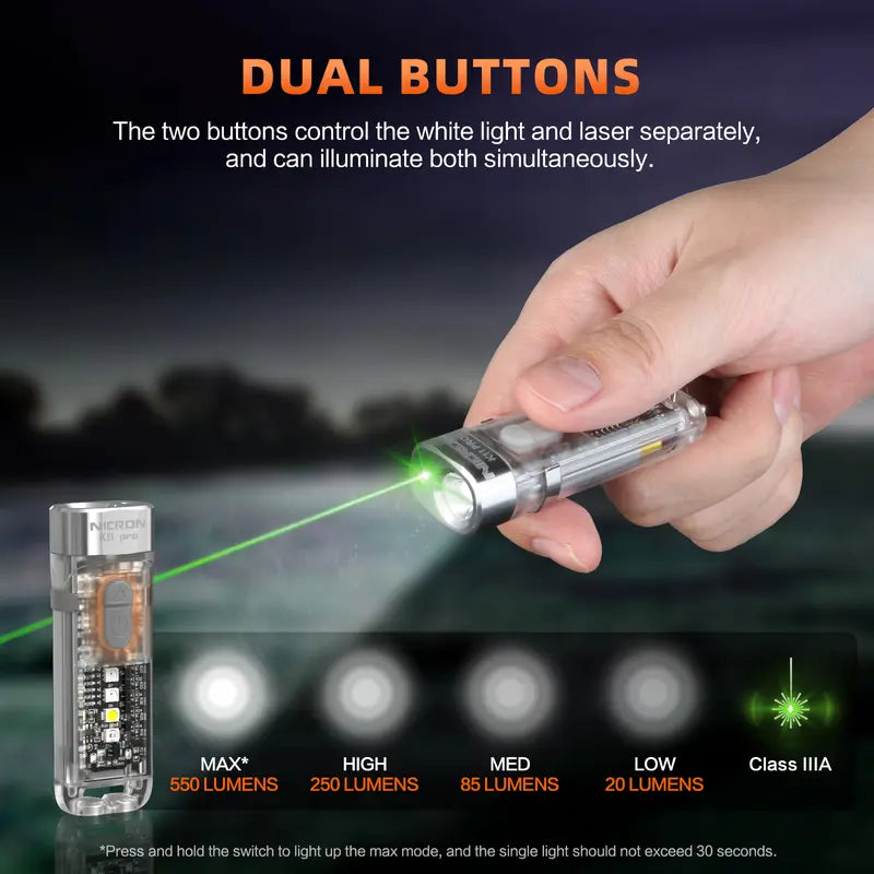 🔦Summervibe Nicron K11 Pro Magnetic Keychain Flashlight