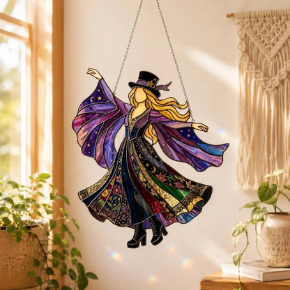 💥 LAST DAY 49% OFF - 💃🤘 Handmade Stained Glass Spinning Suncatcher