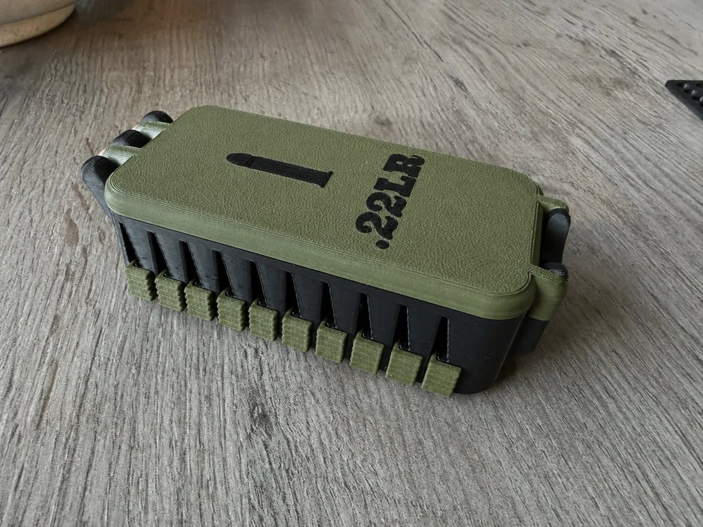 💥🔥Quick Access .22LR Ammo Storage Box – 50 Round Lift-Up Design Cartridge Organizer for Range & Storage
