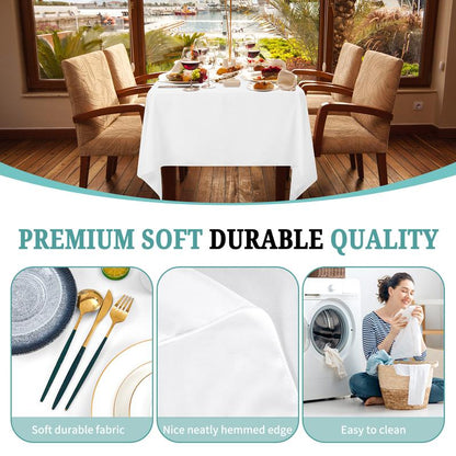 🤍 Premium Polyester Rectangle Tablecloth
