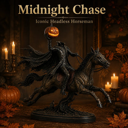 ⏰Limited Stock 49% OFF - 🎃🏇Midnight Chase Headless Horseman Statue | Awaken the Legend of the Hollow(✨Same as the video)