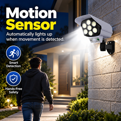 Security Camera-Shaped Motion Sensor Powerful Solar Outdoor Lamp (D35)