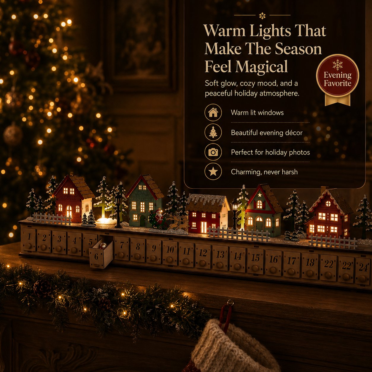 🎄 Light-Up Christmas Village Advent Calendar