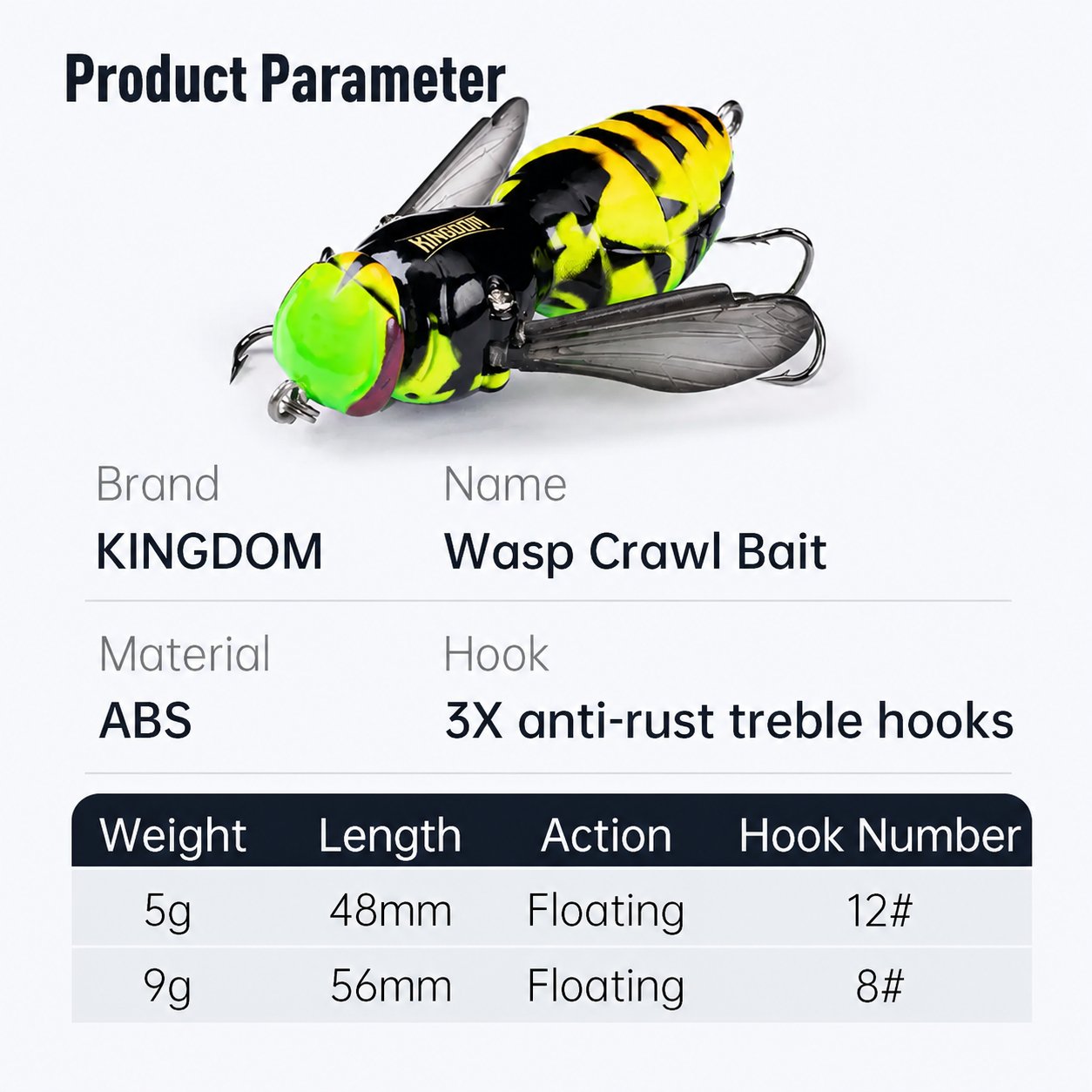 49% OFF – 🐝 Bionic Wasp Topwater Lure That Triggers Explosive Strikes
