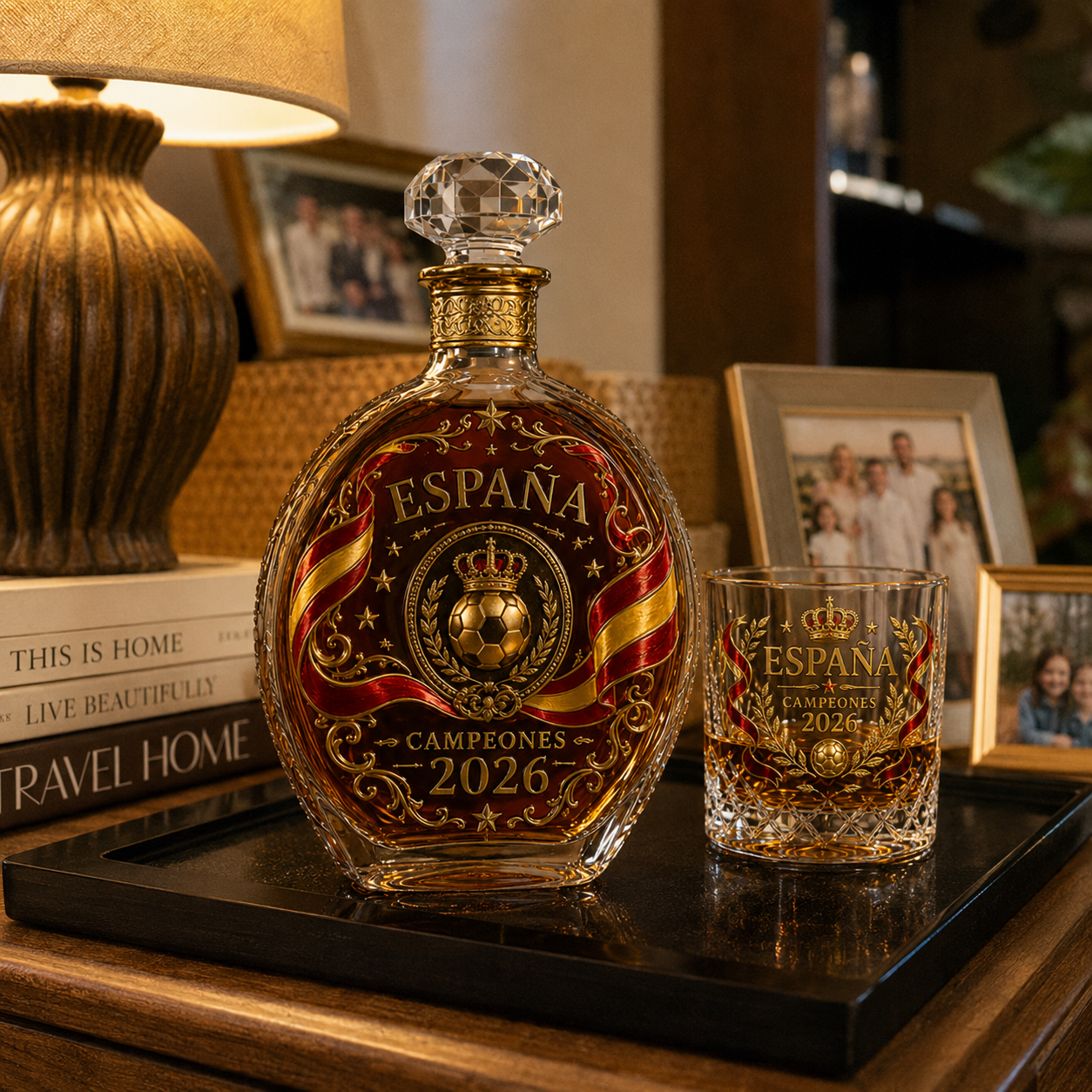 España 2026 Football Legacy Whiskey Decanter & Glass Set