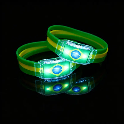 🏆 LED Flag Wristbands – Light Up Your Team Spirit Anywhere!
