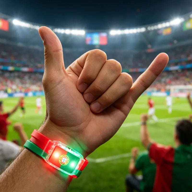 🏆 LED Flag Wristbands – Light Up Your Team Spirit Anywhere!