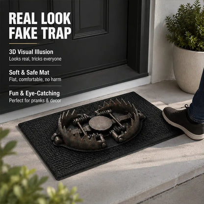 🔥HOT SALE 49% OFF😂 Gotcha! 3D Bear Trap Illusion Doormat – Funny Prank Entry Mat