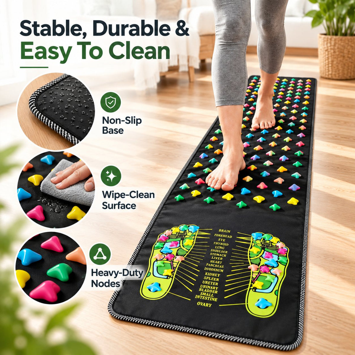 🦶 Foot Massager Mat – Experience That 'Hurts So Good' Deep Relief at Home!