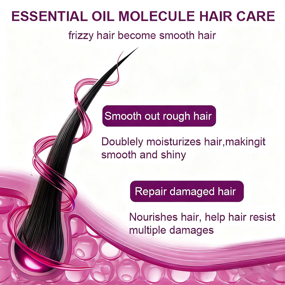 Hair Vitamin Capsules with Violet & Argan Oil for Frizz Control