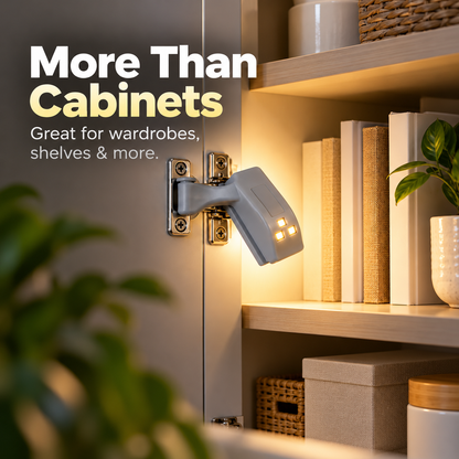 Multi-Function LED Hinge Light for Cabinets & Wardrobes – Physical Sensor, Auto On/Off