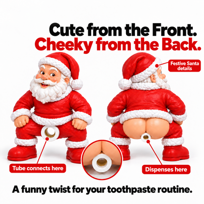 🎅 The Cheeky Santa Toothpaste Dispenser™ – The Christmas Gag Gift Everyone Will Talk About 😂🎄