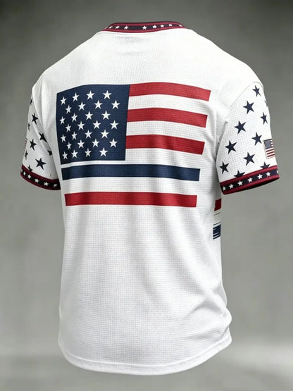 🇺🇸🦅 Men's USA Independence Day 3D Print T-Shirt | Breathable Short Sleeve Casual Summer Tee