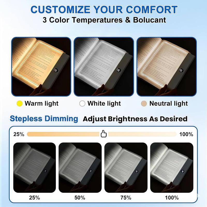 ✨ Smart Wireless Book Light with Timer & Ultra-Thin Design