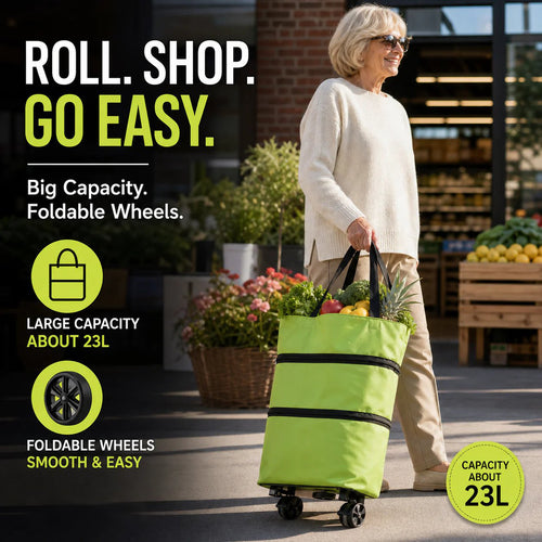 🔥HOT SALE 50% OFF - 🛍️Foldable 2-in-1 Shopping Bag