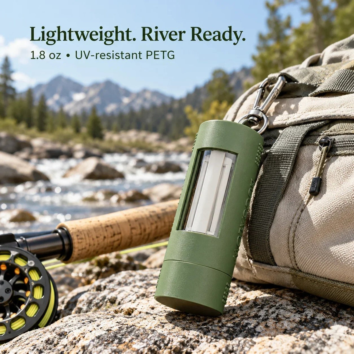 🎣Clip-On Fly Fishing Box – Magnetic One-Handed Fly Storage Case, Holds Up to 40 Flies