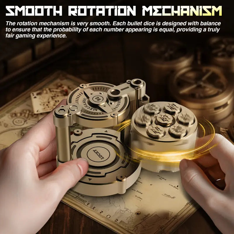 🎲✨ Cyberpunk Metal Dice Set – Premium Polyhedral DND Dice with Spinning Storage Case ⚙️