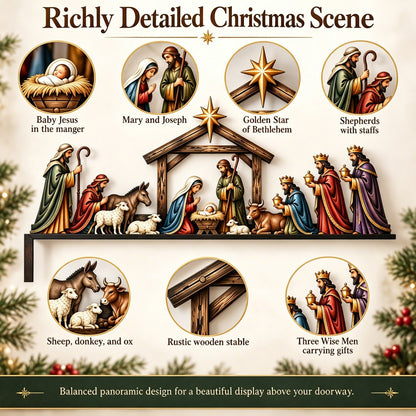 💯✝ Nativity Scene Door Topper | Bring The Story Of Christmas Home