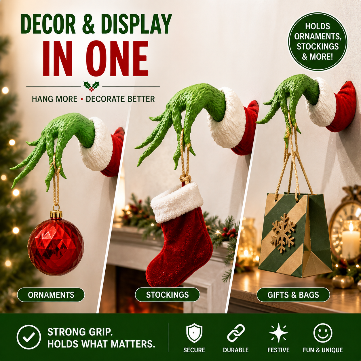 🎄Christmas Ornament Hanger, Home & Festive Party Supplies🎁