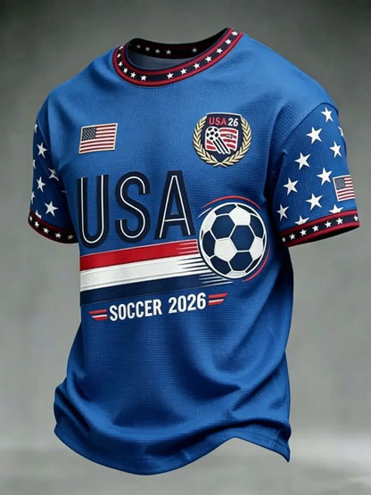 🇺🇸🦅 Men's USA Independence Day 3D Print T-Shirt | Breathable Short Sleeve Casual Summer Tee