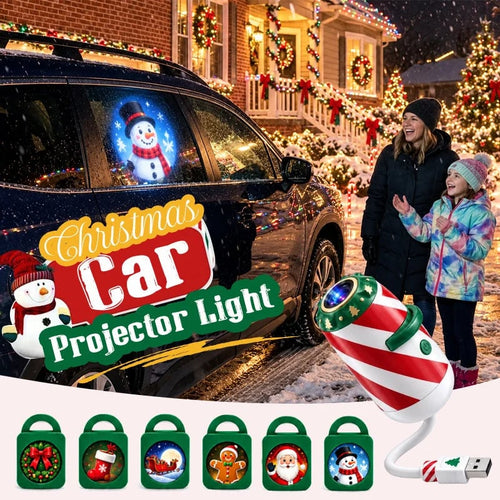 🎅🌠🎄 Merry Ride Christmas Car Projector Light – 5D Festive Projection Effect