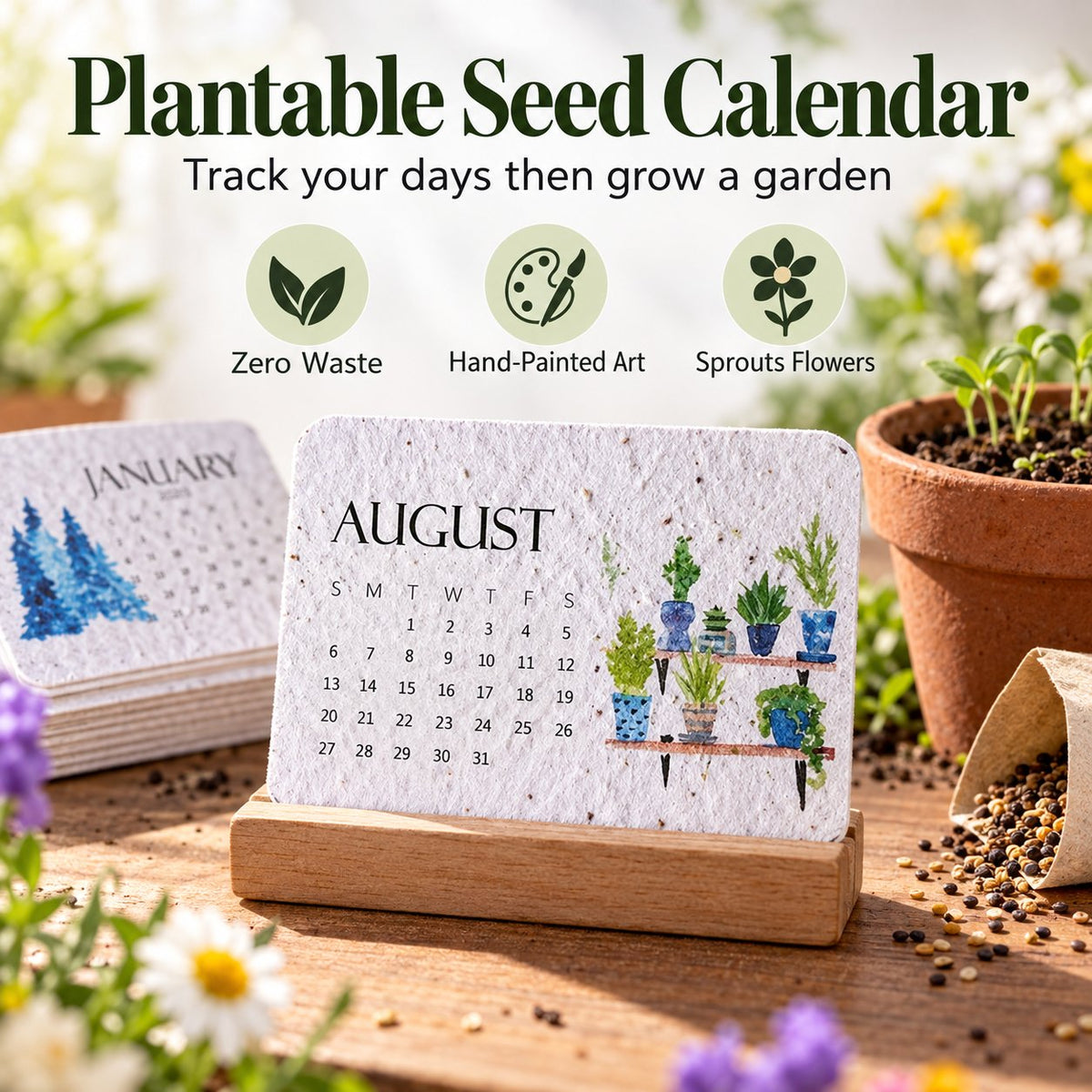 ✨Early Holiday Sale 45% OFF🌱Eco-Friendly Plantable “Timeless” Seed Calendar 2027