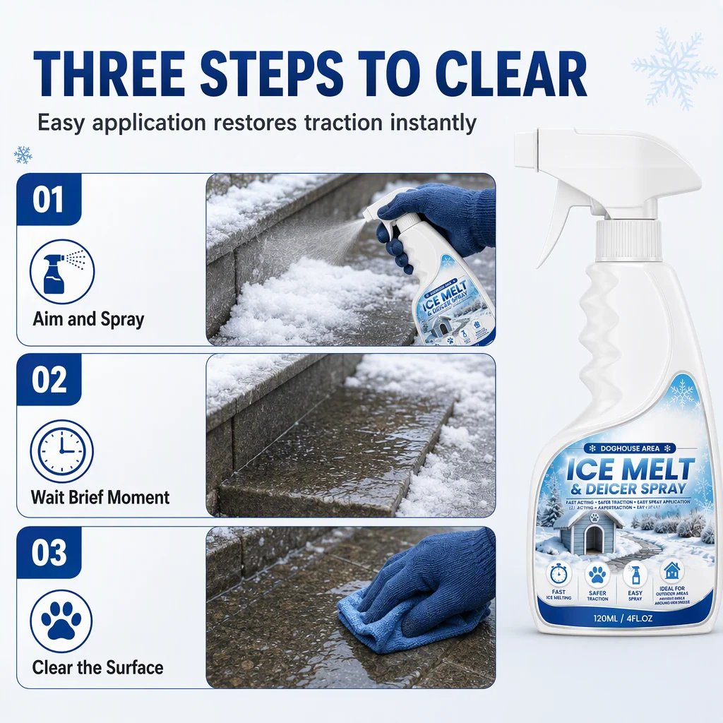 💯🥳2026 HOT SALE🥳💞50K+ SOLD! ❄️🐾 50% OFF! Outdoor De-Icing & Snow Melting Spray – pet-safe, dissolves frost on contact. Clear steps, walkways & patios fast! 🛡️✅