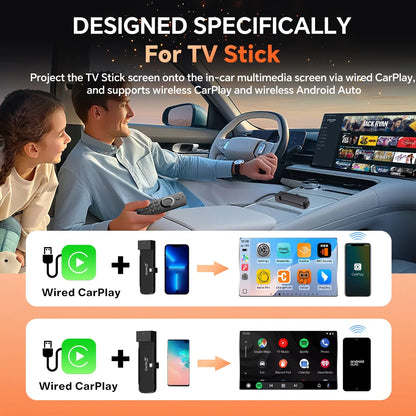 CarlinKit FireDrive Link Pro with Wireless Carplay & Android Auto For Fire TV Stick