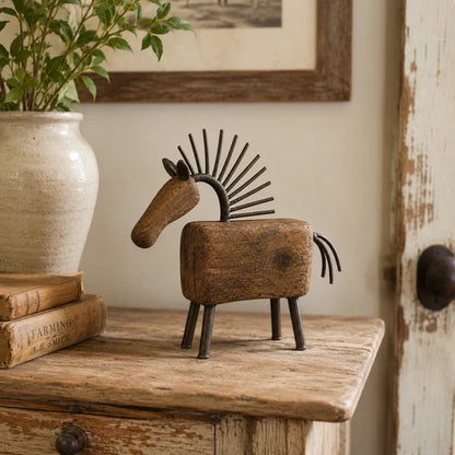 Vintage Distressed Sheep  Sculpture