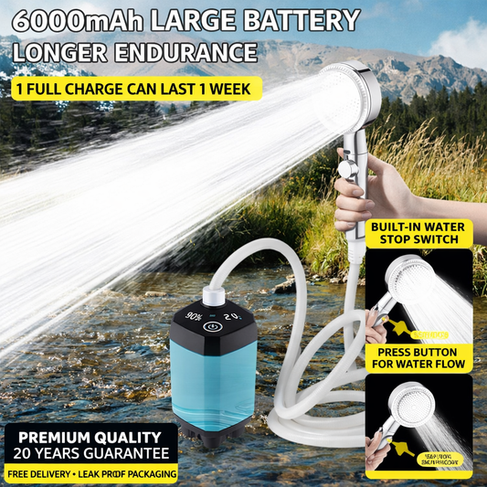 Portable Rechargeable Camping Shower Pump Kit