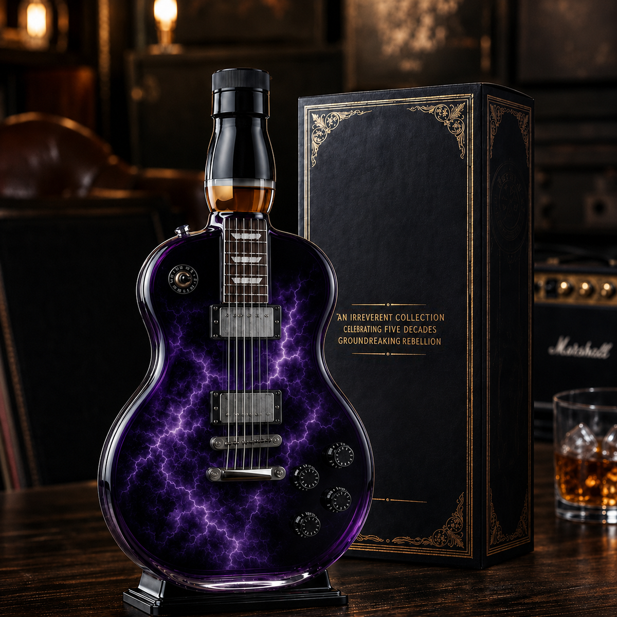 Guitar Collectible Glass Decanter 🎸
