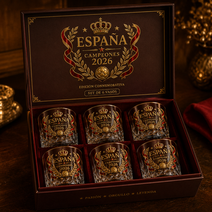 España 2026 Football Legacy Whiskey Decanter & Glass Set