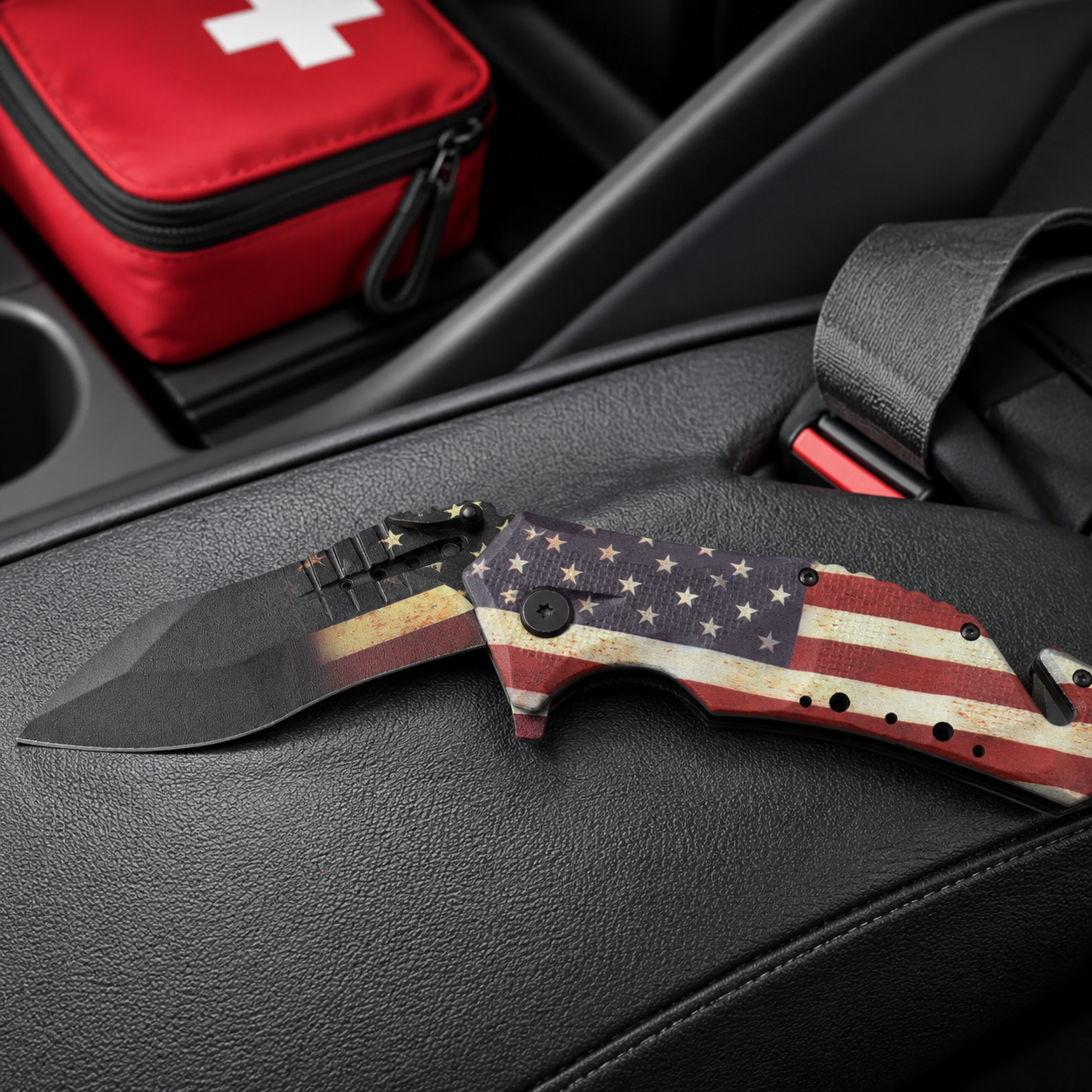 🇺🇸 American Flag Tactical Folding Knife