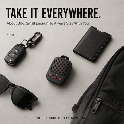🔊🔥🔊 2026 New Magnetic Clip-On Bluetooth Speaker | IPX7 Waterproof, TWS Stereo & Ultra-Light Wearable Design
