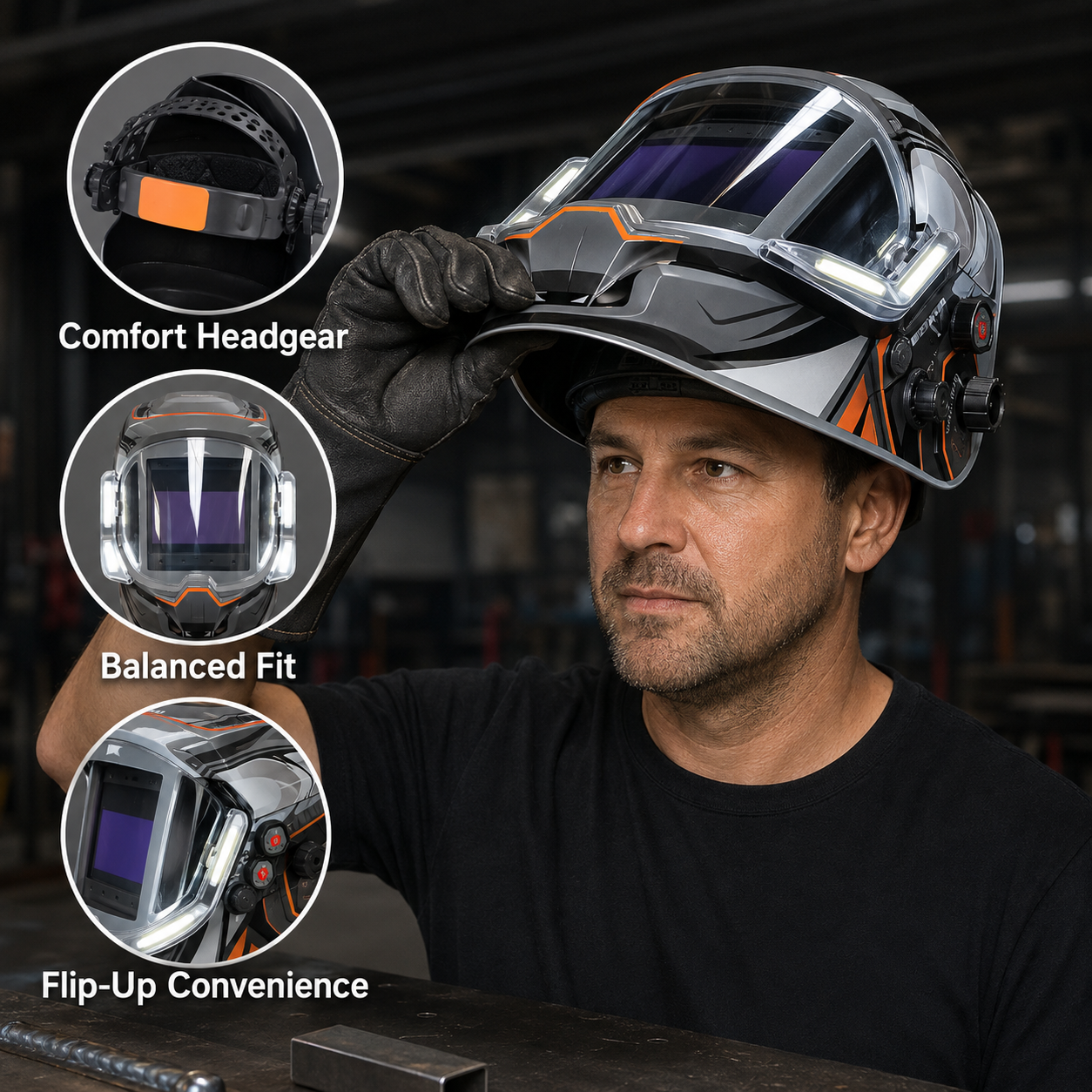 Panoramic Auto Darkening Welding Helmet Banner
