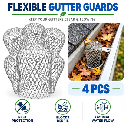 🍂 Flexible Aluminum Gutter Downspout Guards – Leaf & Debris Blockers