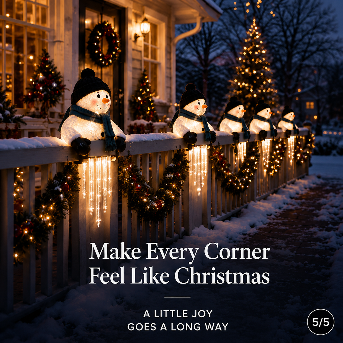 🔥 Today 49% OFF - WinterGlow Snowman Icicle Light Decor