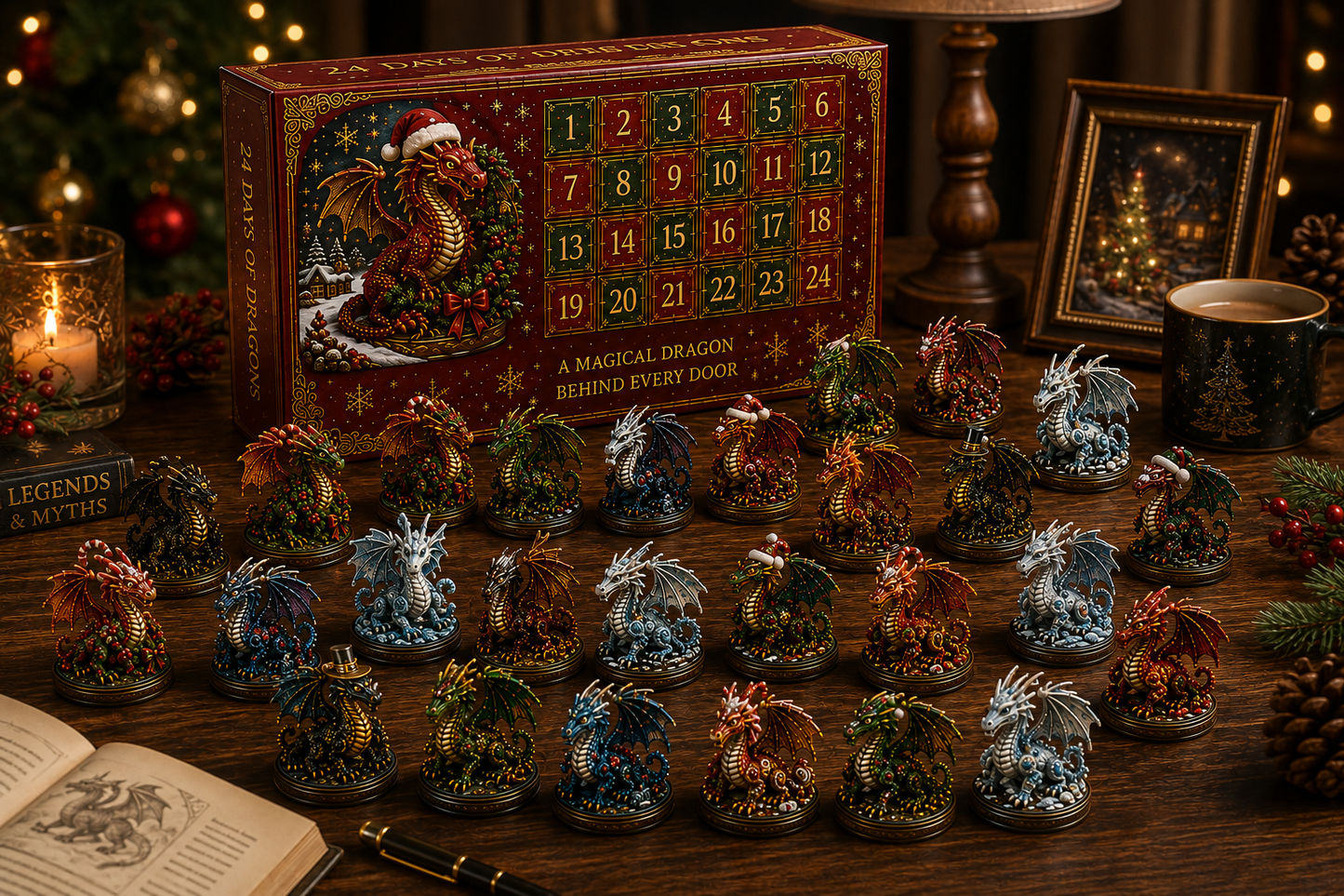 🐉 24 Days of Dragons Advent Calendar – 24 Unique Dragons, 24 Magical Christmas Surprises 🎄✨